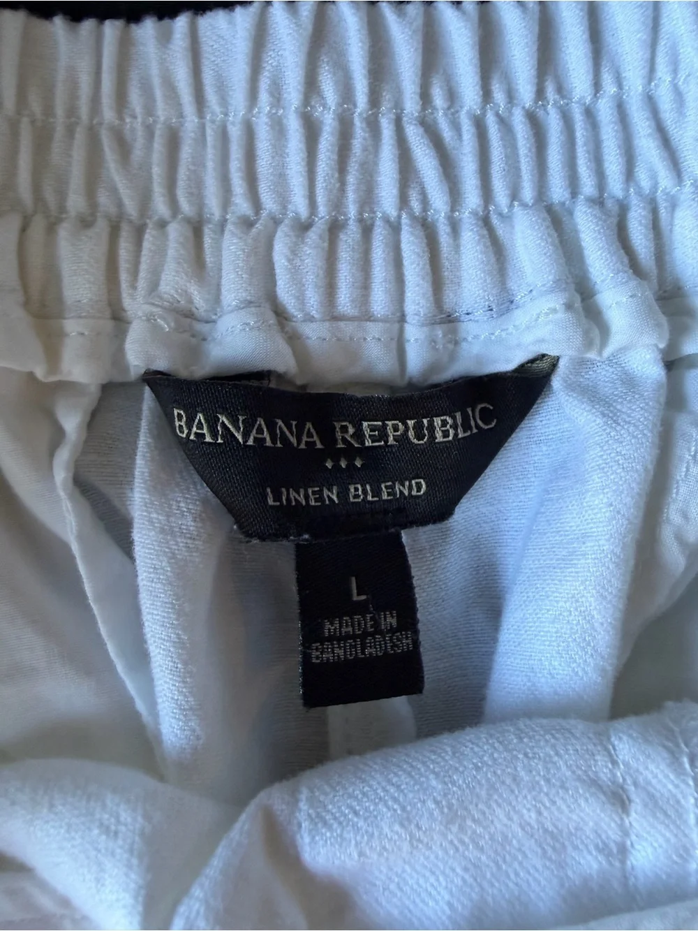 Banana Republic - White Wide-Leg Linen Blend Pants
